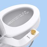 BUMMS Bidet Attachment for Toilet UK - Reversible (Left or Right Installation), Includes Additional Chrome Knob, Non-Electric, Retractable Self-Cleaning Dual Nozzles