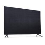 TXEsign Indoor TV Set Cover, Soft Stretch Fabric Universal 55“ Flat Screen Dust-proof Protector (55", Black)