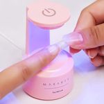 Makartt UV Lamp for Gel Nail, 5W Mini LED Nail Dryer UV Nail Lamp, Nail Light Curing Lamp for Gel Polish Extension Gel, Travel Pink