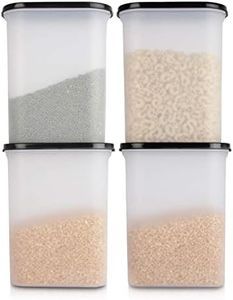 Cutting EDGE Anti Microbial Seal, Anti Bacterial Protection Storage Containers Set Oval, Modular Kitchen, for Flour, Cereals, Snacks, Stackable, BPA Free, Modular, 2400ml, Set of 4, Black