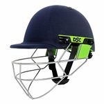 DSC Edge PRO Cricket Helmet for Mens (Adjustable Steel Grill | Head Fit Adjuster), Color: Navy, Size - Medium