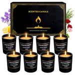 Scented Candles Gift Set for Women/Men, 8 Pack Stress Relief Candles Scented, Natural Soy Wax Aromatherapy Candle Gifts for Mom/Dad, Long Lasting Candles, Birthday Gifts for Her, Gifts for Fathers
