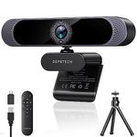 DEPSTECH DW49 Pro Webcam 4K, 3X Zoomable Webcam with Microphone and Remote, 1/2.55" Sony Sensor, Dual Noise-Canceling Mics, Autofocus Computer Camera for PC Mac, Streaming, Video Call, Skype, Teams