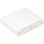 aBaby Flannel Flat Crib Sheet, Whit