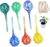 Watering Globes 6 Pack Plant Self Watering, Plant Watering Globes Glass Water Bulbs For Plants, Self Watering Spikes Colorful Water Globes, Glass Watering Bulbs For Indoor Plants Outdoor Use (6pcs)