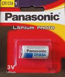 MICROUSB Compatible with Panasonic CR123A Lithium Battery 3V Photo Lithium Battery, 0.67" Diameter x 1.36" H (17.0 mm x 34.5 mm),