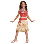 Disney Official Standard Moana Costume Kids, Moana Dress Up for Girls, Moana Fancy Dress Outfit, Princess Costumes for Girls, Maui Costume Kids, World Book Day Costumes for Girls S