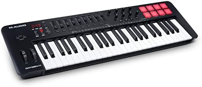 M-Audio Oxygen 49 V – Clavier maître / clavier MIDI USB 49 touches de piano avec pads, modes Smart Chord & Scale, arpégiateur et logiciels inclus