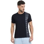 Van Heusen Men Athleisure Ultra Soft T-Shirt - Crew Neck, Short Sleeve_60044_Black_S - Regular Fit