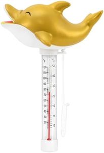 XY-WQ Floating Pool Thermometer, Large Size Easy Read for Water Temperature with String - Swimming Pool, Spas, Hot Tubs, Ponds (Dolphin1)