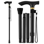 Walking Stick - Folding Walking Sticks for Women & Men, Lightweight Collapsible Walking Stick, Ideal for Arthritis, Heavy Duty, Adjustable Foldable Walking Sticks for Ladies & Travel Use