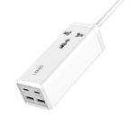 T Teclusive 65W Super Fast Charging 4 Ports Type C USB Charger with Extension Power Strip | Power Socket Multi C Type Adapter Compatible for iPhone 14 13 12 Pro Max/iPad MacBook Air Pro / S21 S22