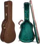 Crossrock Super Jumbo Acoustic Guitar Case for Gibson SJ-200 | Blossom Brown Finish, Reinforced Archtop, Security Lock, Hidden Storage – Designer Series(CRW530SBBQ)