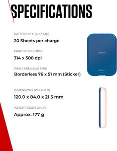 Canon Zoemini 2 Portable Photo Printer – Navy Blue
