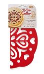 Talisman Designs Pie Top Cutter | Pie Crust Cutter | Pie Decorating Tools | Pie Pastry Baking Accessories | Stencil Crust Cutout | 10-Inch | Hearts Design | Red