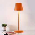 MAGNIFICA LUCE LED Cordless Lamp Rechargeable Table Lamp,Dimmable Portable Bedside Lamp Desk Lamp,Touch Control Reading Light, 3000K(Orange)