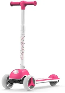 Mountalk Foldable Kids Scooter for Kids Ages 3-5/6-12 Years, 3 Wheels Scooter for Boys and Girls with Adjustable Heights and LED Wheels(Unicorn)