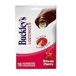 Buckley's Lozenges for Cough and Congestion Relief, 18 Count, Cherry Flavour Cough Drops (Packaging May Vary)