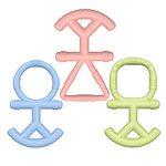 Buddsbuddy 100% BPA Free Soft Silicone Baby Teether for 3 to 6 Babies (Chillax, Multicolor, Pack of 3)