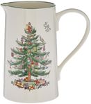 Spode Christmas Tree 32 Oz Porcelain Jug - Festive Holiday Kitchenware for Milk, Cream, Juice - Collectible & Elegant Tableware for Christmas Celebrations - Rustic Ceramic & Vintage Water Pitcher