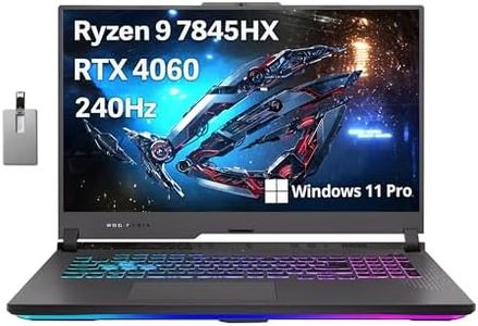 ASUS ROG Strix G17 Gaming Laptop, 17.3" QHD 240Hz, AMD Ryzen 9-7845HX, NVIDIA GeForce RTX 4060 GPU, 64GB DDR5 RAM, 2TB SSD, Backlit Keyboard, WiFi 6, Win 11 Pro, Gray, 32GB Hotface USB Card