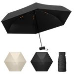 UOOGOU Portable Mini Umbrella,Foldable Long Handle with Auto Open 6 Ribs Wind-Resistant Small Umbrellas, Office Car Walking, Pocket Portability Mini Emergency Rain Gear, Adult Women Men