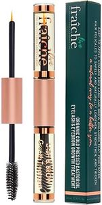 USDA Organic Castor Oil - All Natural Cold Pressed Castor Oil Eyelash Growth Serum with Mascara Tube - Eyelash Conditioner Lash Boost Serum