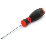 Performance Tool W30970 Black & Red Slotted Screwdriver, 1/8-Inch x 3