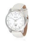 Nautica Mens Analogue Quartz Watch with Leather Strap A13559G_Blanco