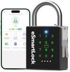 Dhiedas New Smart Padlock with Key, Heavy Duty Combination Padlock, RFID Padlock with Codes Bluetooth APP Access, Outdoor Waterproof Electronic Key Lock for Gate Fence Shed Locker Garage Garden