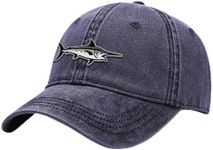 Outdoor Shaping Fish Embroidery Dad Hat - Soft Washed Cotton Unstructured Baseball Cap for Unisex Adjustable Vintage Style Purple