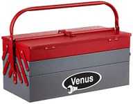 Venus VTB Metal Tool Box with 5 Compartment Box (Red)