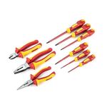 SATA ST09262U 9 Piece VDE Insulated Tool Set with Electricians Pliers and Electricians Screwdriver Set with S2 Steel Blades, Clear