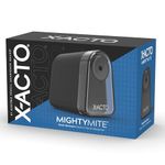 X-Acto Mighty Mite Electric Pencil Sharpener, Black/Silver (19501/19501X)