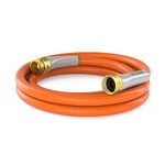 SPECILITE Garden Hose 5 ft x 5/8 in, Heavy Duty Leader Hose Extension, Flexible and Lightweight Short Water Hose, Kink-less Hybrid Rubber Hose with 3/4" Brass Fittings