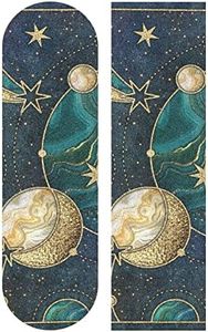 ALAZA Cosmic Galaxy Gold Marbled Skateboard Grip Tape Sheets 44"X 10" Graphic Longboard Griptape Bubble Free Anti-Slip Scooter Deck Sand Paper for Rollerboard