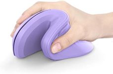 seenda Ergonomic Mouse with Jiggler - Wireless Vertical Mouse with Multi Device Connection (Bluetooth or USB), Reduces Wrist Strain, Quiet Click, Compatible with PC, Laptop, Mac, Windows -Purple