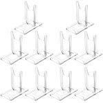 TERDEWE 10 Sets Adjustable for angle Acrylic Display Stand for Plate, purses,clutch bags,Pictures, Platter, Book, tableware and stationary,gameboy handhelds & N64 controllers,cards