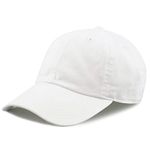 THE HAT DEPOT 300N Washed Cotton Low Profile Baseball Cap (White)