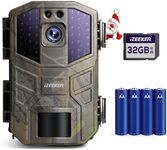Trail Camera 4K 30fps 48MP, iZEEKER Game Cameras with Night Vision Motion Activated IP66 Waterproof, 0.1s Trigger Time, 2s PIR Interval for Wildlife Watching with 32GB SD Card and 4 AA Batteries