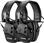 ZOHAN EM054 Electronic Ear Protection2 Pack, Shooting Ear Muffs for Gun Range with Sound Amplification Noise Reduction, Black‚