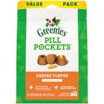 Greenies PILL POCKETS Capsule Size Dog Treats Cheese Flavor, 15.8 oz. Pack (60 Treats)