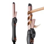 LANDOT Automatic Rotating Curling Tongs: 25mm Easy-to-use Auto Hair Curling Iron Curler - Spin Curling Wand Long Barrel for Salon Quality Curls and Waves - 5 Temp Settings fit All Hair Types