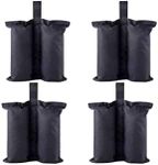 JPJYE Weight Bags for Heavy Duty Premium Instant Shelters Gazebo Sand Bag Tent Leg Weight Bag for Pop up Canopy Tent Weighted Feet Bag (Medium -4, Black)