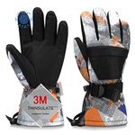 Ski Gloves, Warmest Waterproof and Breathable Snow Gloves for Cold Weather, Fits Both Men & Women,for Parent Child Outdoor