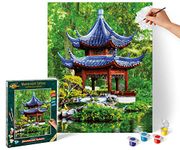 Schipper 609130850 Painting by Numbers - Pagoda in the Japanese Garden - Painting Pictures for Adults Including Brush and Acrylic Paints 40 x 50 cm