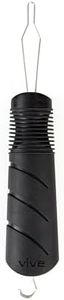 Vive Button Hook - Zipper Pull Helper - Dressing Aid Assist Device Tool for Arthritis, Independent Living - Wide Handle Grip - Shirt, Dress Clothes, Pant, Coat Snap Buttoner - Dexterity Gripper Puller