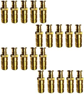 Wood Grip 20 Pack Pool Cover Anchors Concrete and Pavers Deck - Universal Size Fits 3/4" Hole - Best for Pool Safety Cover Installation - Durable Brass Pool Cover Anchors and Head Screw Bolts