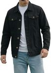 Denim Jacket Men – Regular Fit Mens Black Jean Jacket Trucker - Lightweight Casual Outerwear with Vintage Oversized Distressed Look – Perfect for Streetwear, Concerts, Travel & Everyday Wear