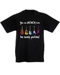 You Can Never Have Too Many Guitars!, Kids Printed T-Shirt - Black/White/Transfer 5-6 Years